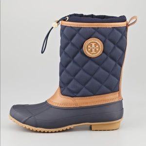 SOLD - Tory Burch Denal Quilted Rain Boot